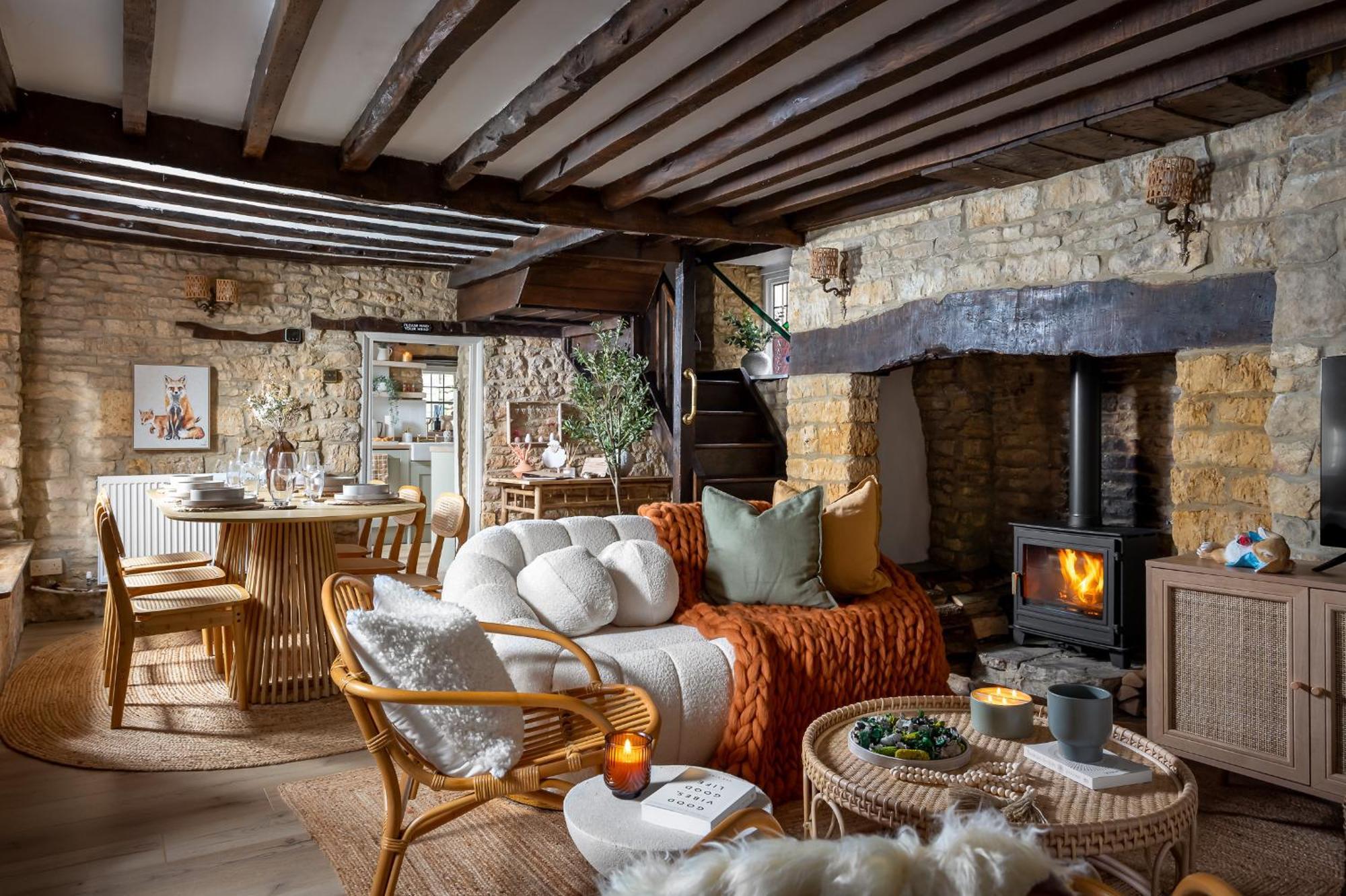 Bourton Scandi Chic Authentic Cottage Exterior foto